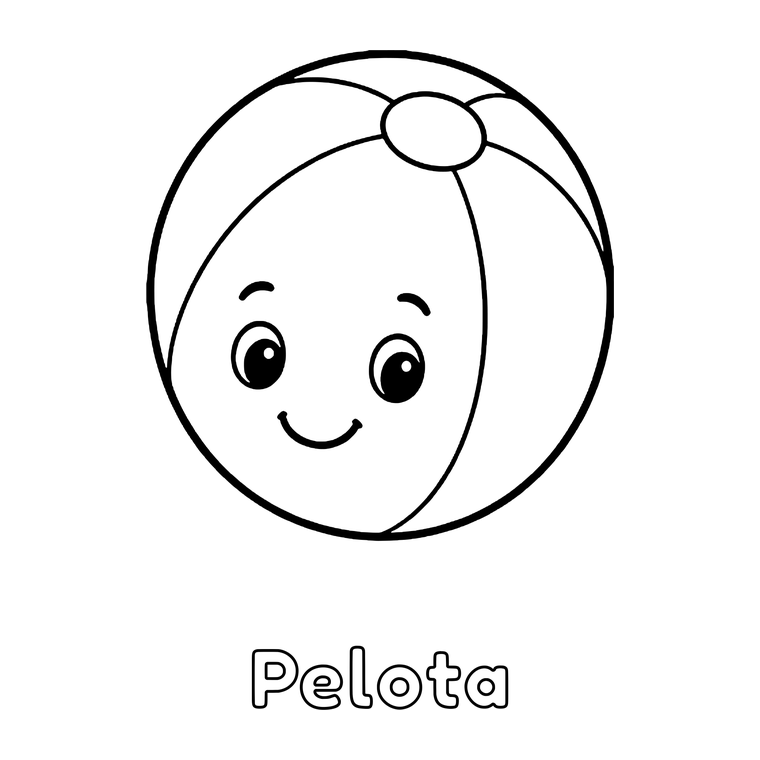 Un osito, una muñeca y una pelota, tal como aparecen dentro de los libros.
