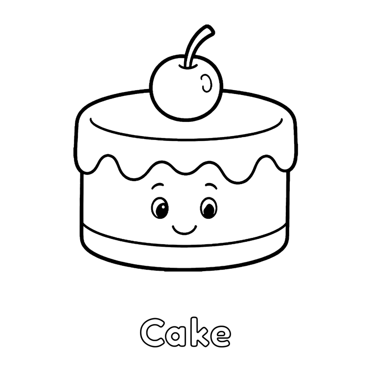 An apple, a cake and an ice cream, exactly as they appear inside the books.