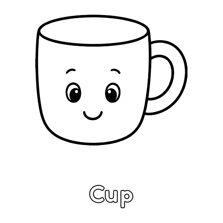 A cup, a lamp and a key, exactly as they appear inside the books.
