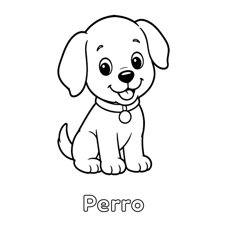 Gato, Perro and Manzana, exactly as they appear in the Spanish editions.