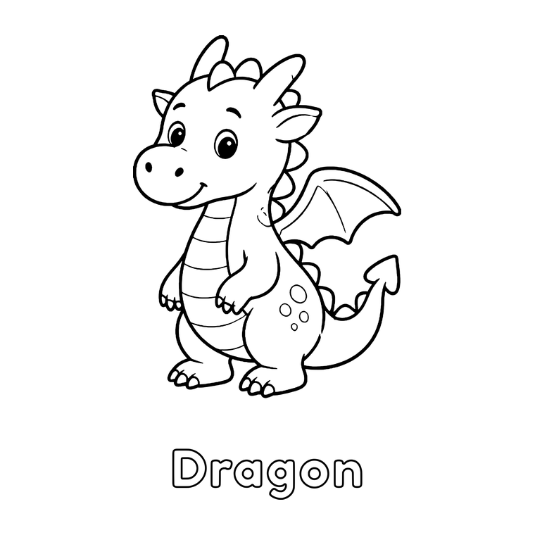 A unicorn, a dragon and a princess, exactly as they appear inside the books.