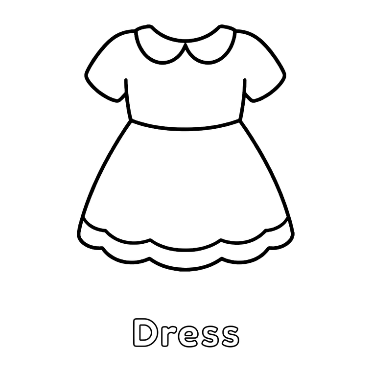 Socks, a dress and a pair of boots, exactly as they appear inside the books.