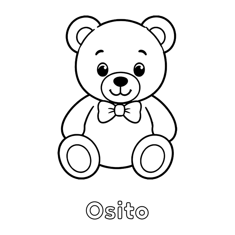 Un osito, una muñeca y una pelota, tal como aparecen dentro de los libros.