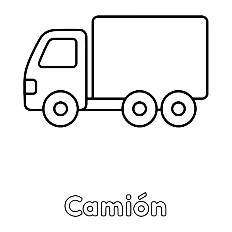 Un autobús, un tren y un camión, tal como aparecen dentro de los libros.