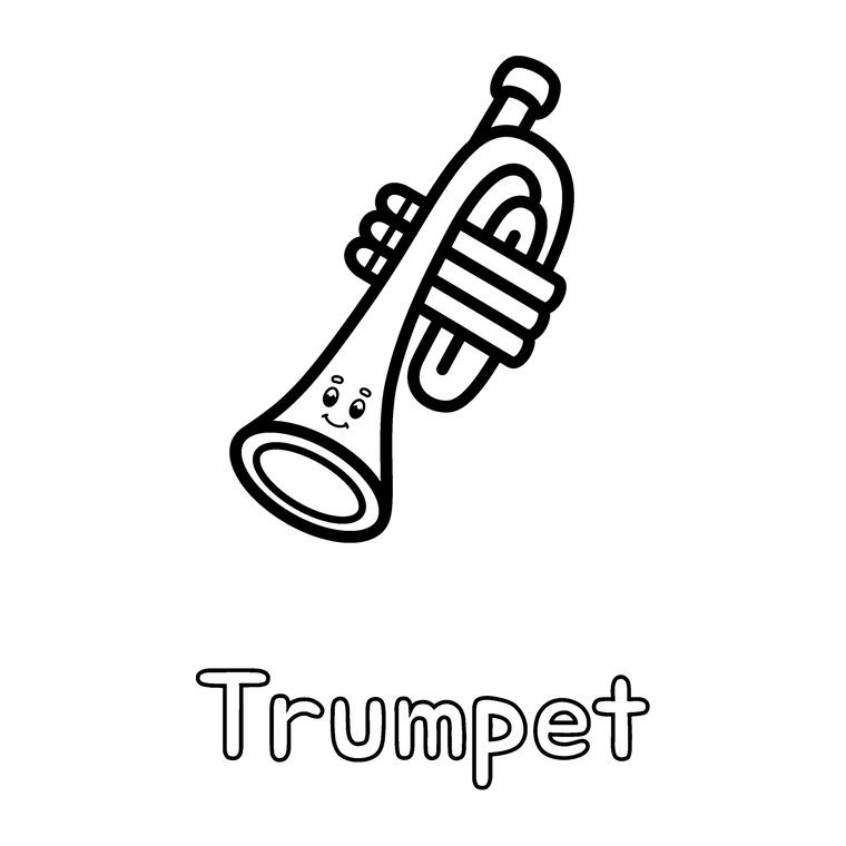 A drum, a camera and a trumpet, exactly as they appear inside the books.